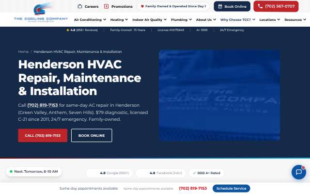 Page cited for The Cooling Company