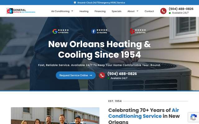 Page cited for General Heating & Air Conditioning