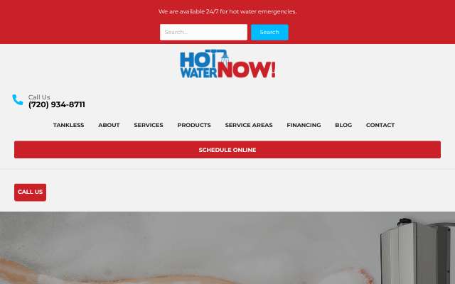 Page cited for Hot Water Now