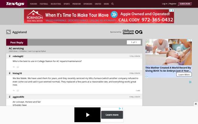 Air Concept Services's page as the assistant saw it