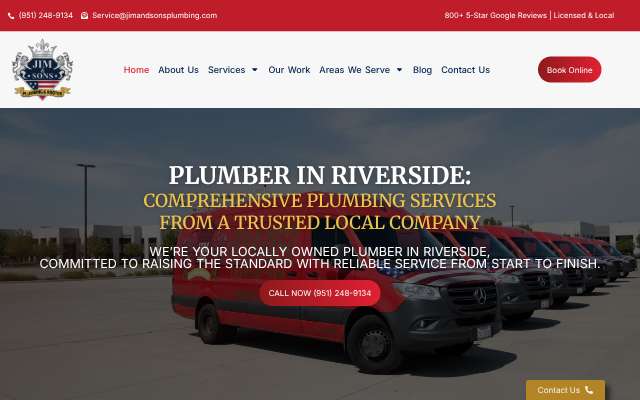 Jim & Sons Plumbing & Rooter's page as the assistant saw it