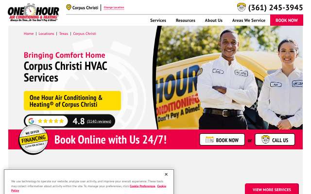 Page cited for One Hour Air Conditioning & Heating