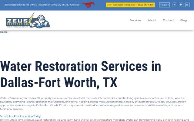 Page cited for Zeus Restoration