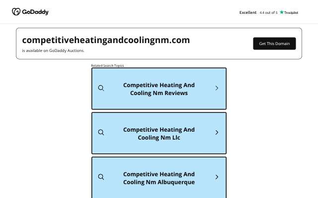 Competitive Heating and Cooling's page as the assistant saw it