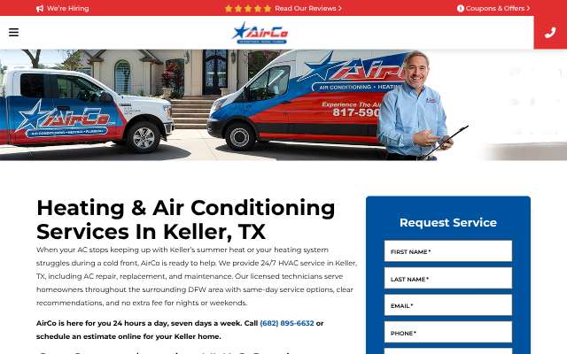AirCo's page as the assistant saw it