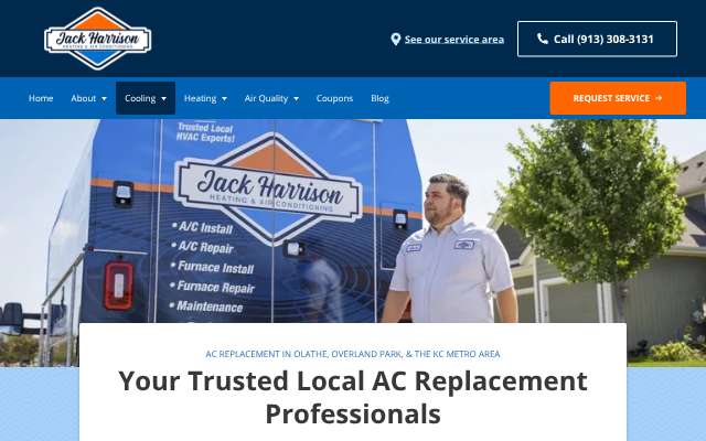 Jack Harrison Heating & Air Conditioning's page as the assistant saw it