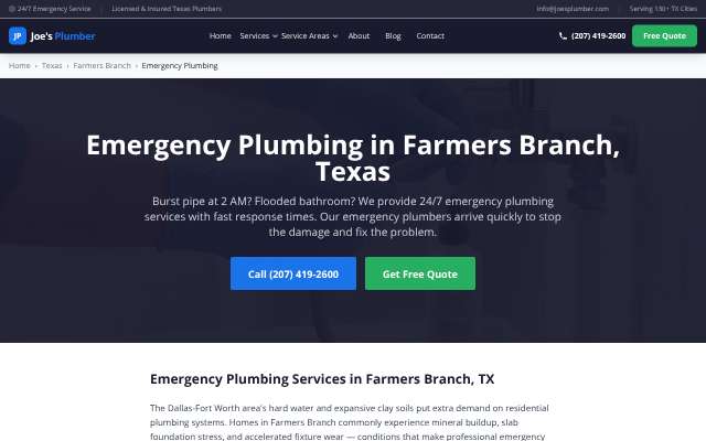 Page cited for Joe's Plumber