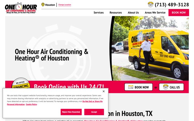 Page cited for One Hour Air Conditioning & Heating of Houston