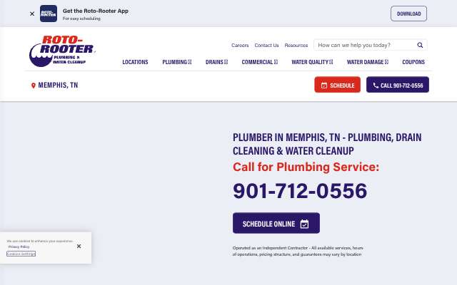 Page cited for Roto-Rooter Plumbing & Water Cleanup