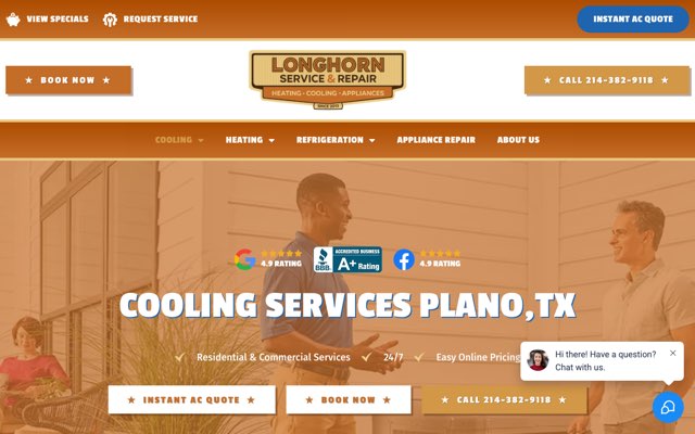 Longhorn Services's page as the assistant saw it