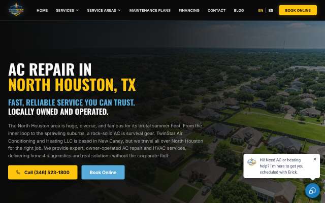 Page cited for TwinStar Air Conditioning and Heating LLC