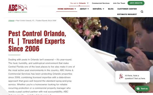 ABC Home & Commercial Services's page as the assistant saw it