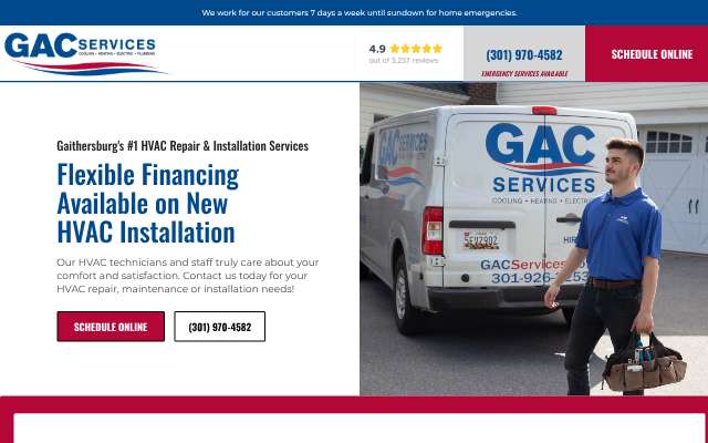 GAC Services's page as the assistant saw it