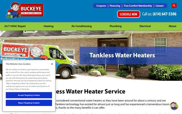 Page cited for Buckeye Heating, Cooling, Plumbing & Electrical
