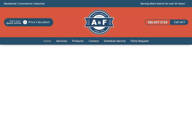 A & F Water Heater & Spa Services's page as the assistant saw it