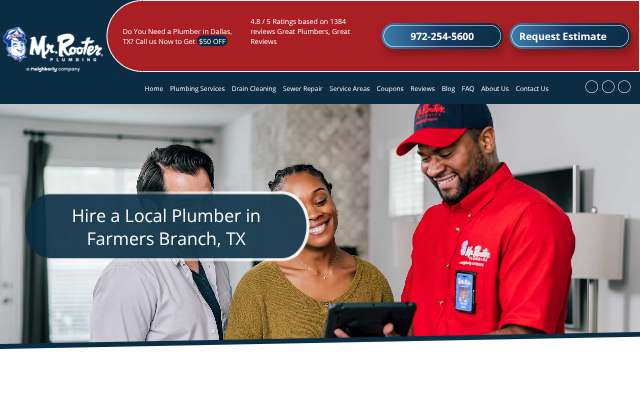Page cited for Mr. Rooter Plumbing of Dallas