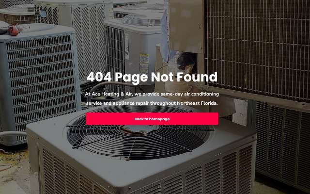 Ace Heating & Air's page as the assistant saw it