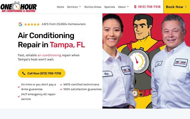 Page cited for One Hour Air Conditioning & Heating