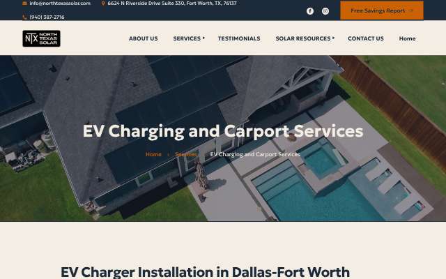 North Texas Solar's page as the assistant saw it