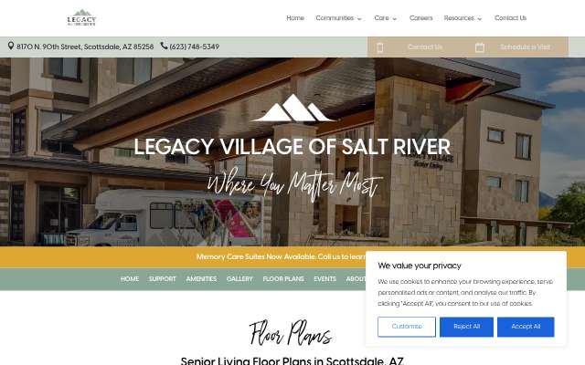Page cited for Legacy Village of Salt River