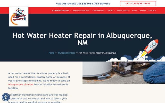 Page cited for Rocketman Plumbing