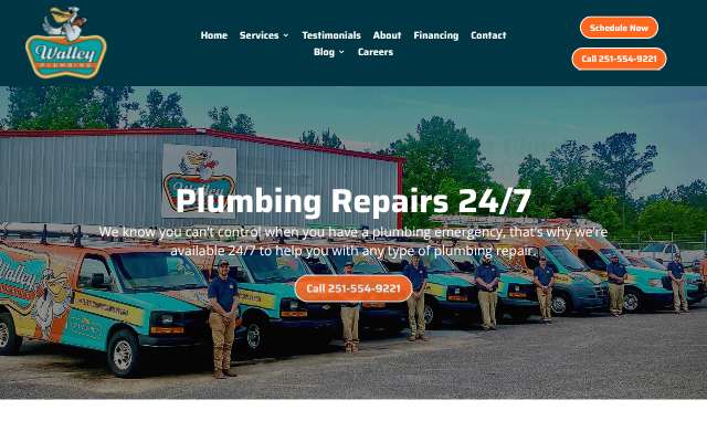 Walley Plumbing Company, LLC's page as the assistant saw it