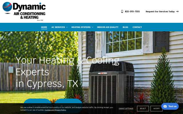 Dynamic AC & Heat's page as the assistant saw it