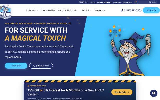 Service Wizard's page as the assistant saw it
