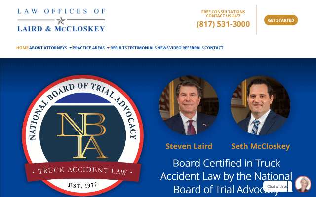 Law Offices of Laird & McCloskey's page as the assistant saw it