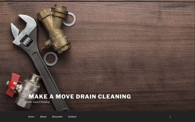 Make A Move Drain Cleaning's page as the assistant saw it