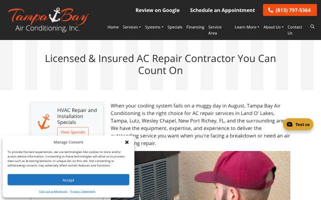 Page cited for Tampa Bay Air Conditioning, Inc.
