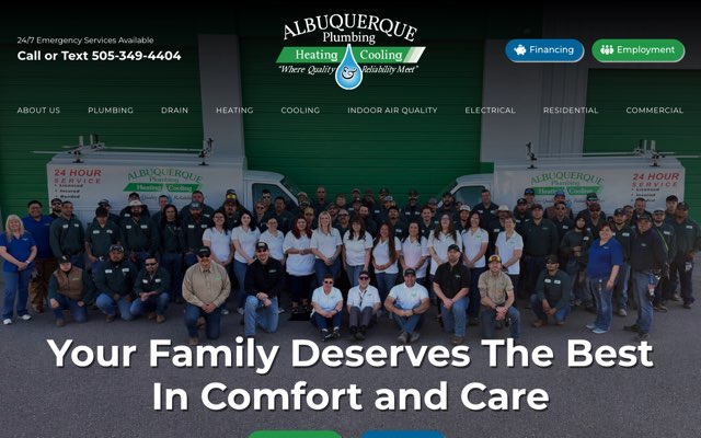 Page cited for Albuquerque Plumbing, Heating & Cooling
