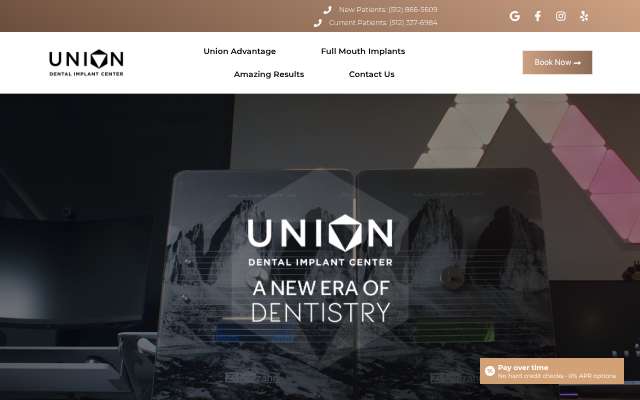 Union Dental Implant Center (Dr. Adam Carter)'s page as the assistant saw it
