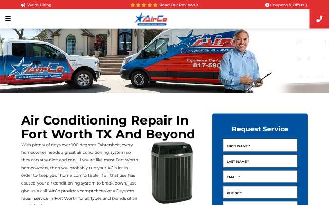 AirCo's page as the assistant saw it