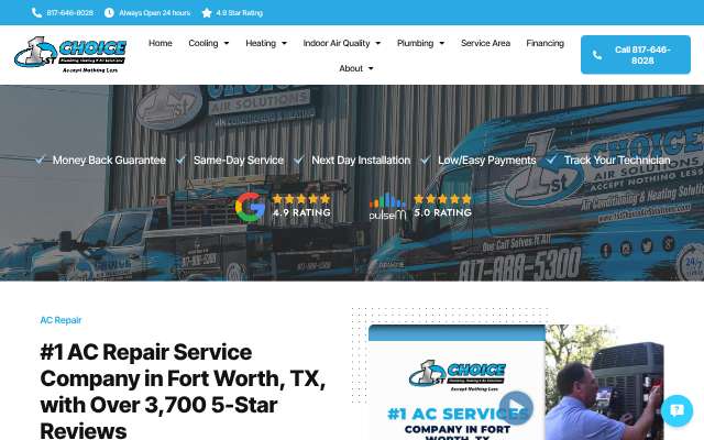 Page cited for 1st Choice Plumbing, Heating & Air Solutions