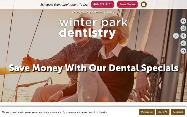 Winter Park Dentistry's page as the assistant saw it