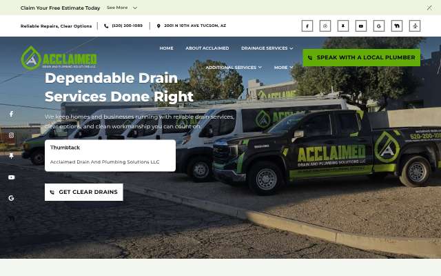 Page cited for Acclaimed Drain And Plumbing Solutions, LLC