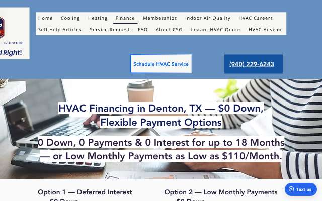 Cogburn’s Heating & Air Conditioning's page as the assistant saw it