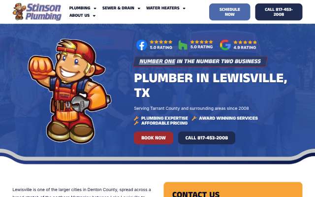 Larry Stinson Plumbing and Water Heater Repair's page as the assistant saw it