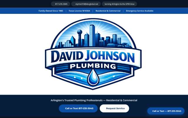Page cited for David Johnson Plumbing