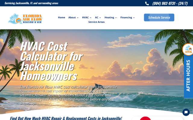 Florida Air Flow's page as the assistant saw it