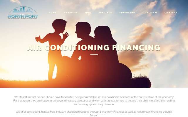 NorthPort Heating and Air Conditioning's page as the assistant saw it