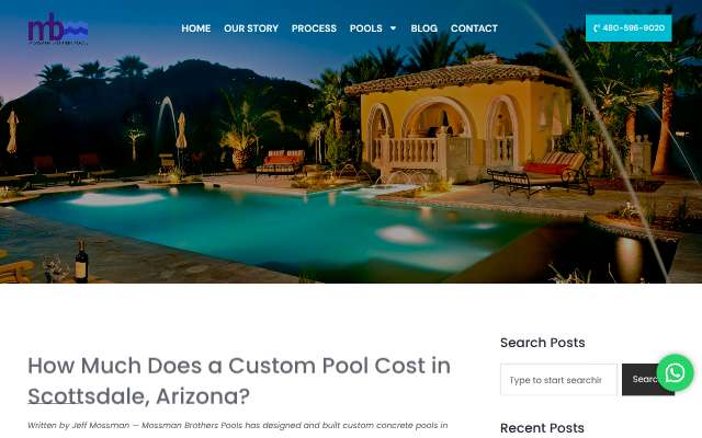 Page cited for Mossman Brothers Pools