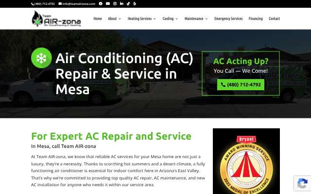 Team AIR-zona's page as the assistant saw it