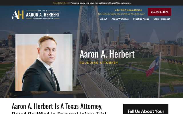 Page cited for The Law Firm of Aaron A. Herbert