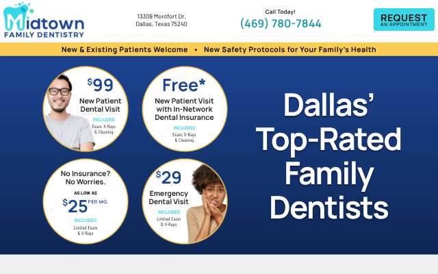 Midtown Family Dentistry of Dallas's page as the assistant saw it