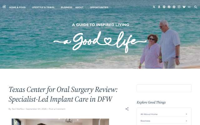 Texas Center for Oral Surgery & Dental Implants's page as the assistant saw it