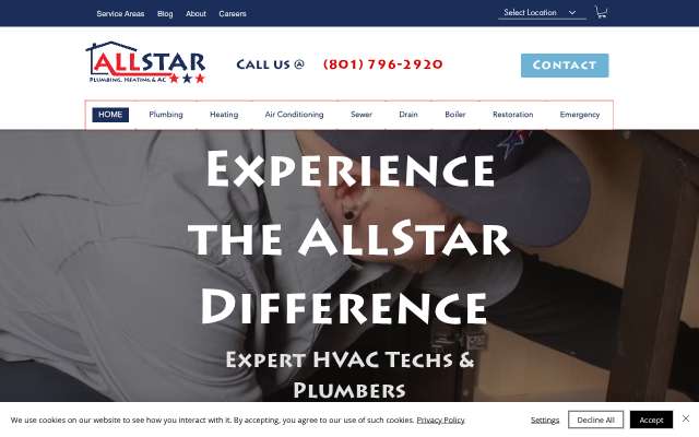 Allstar Service & Repair's page as the assistant saw it