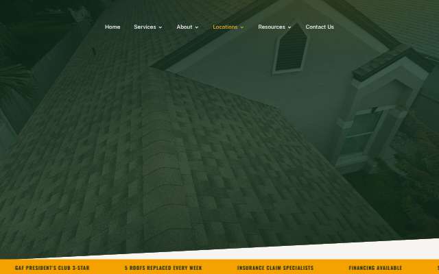 JA Edwards of America Roofing's page as the assistant saw it