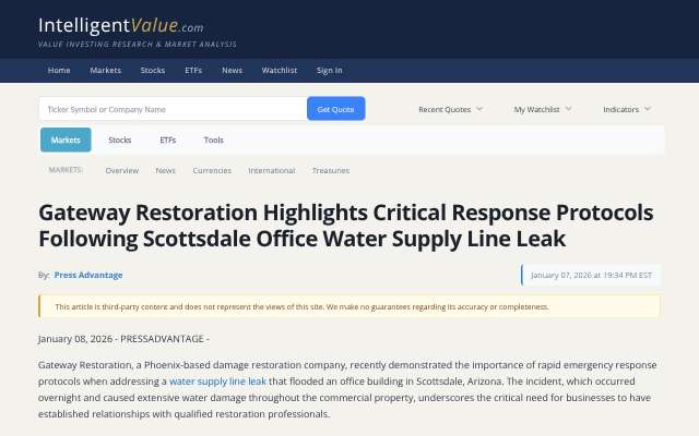 Page cited for Gateway Restoration